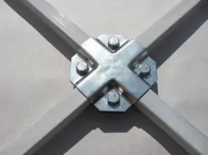 Крепёж для профильных труб Х-образный фото 2