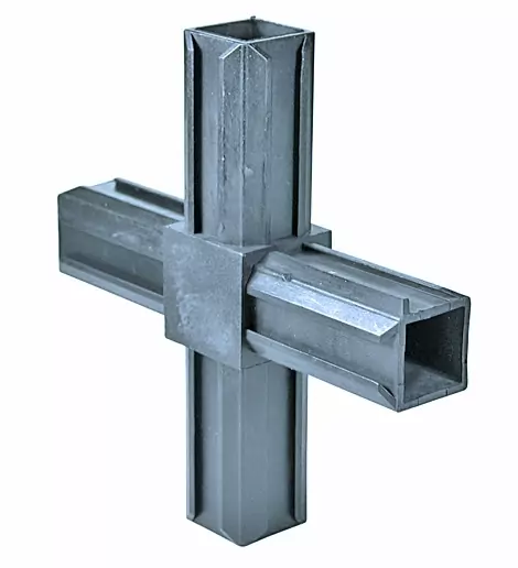 Соединитель пластиковый Х-образный 20x20 фото 1