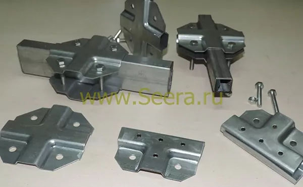 Крепёж для профильных труб Х-образный фото 5